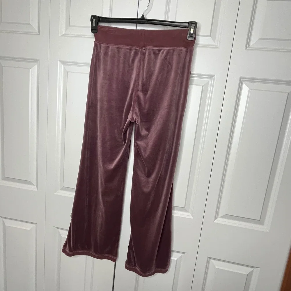 Sundance Velour Wide‎ Leg Pull On Pants Mauve Purple Size Small